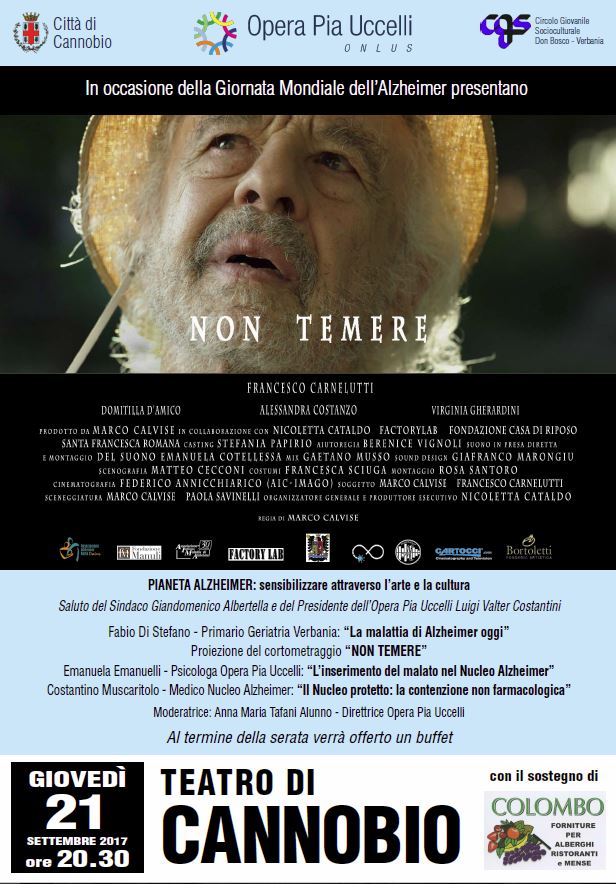 21 settembre 2017 PIANETA ALZHEIMER: sensibilizzare attraverso l’arte e la cultura