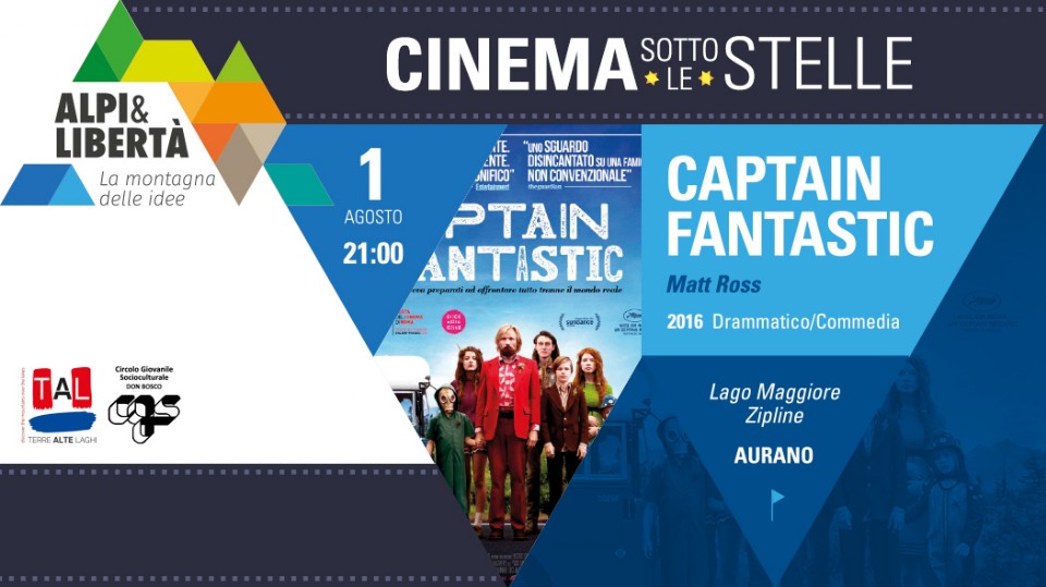 IL PROGRAMMA DI CINEMA SOTTO LE STELLE     ALPI & LIBERTA' La montagna delle idee in collaborazione con TERRE ALTE LAGHI  